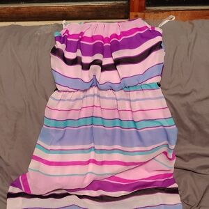 Striped Pink and Purple Kids Dress